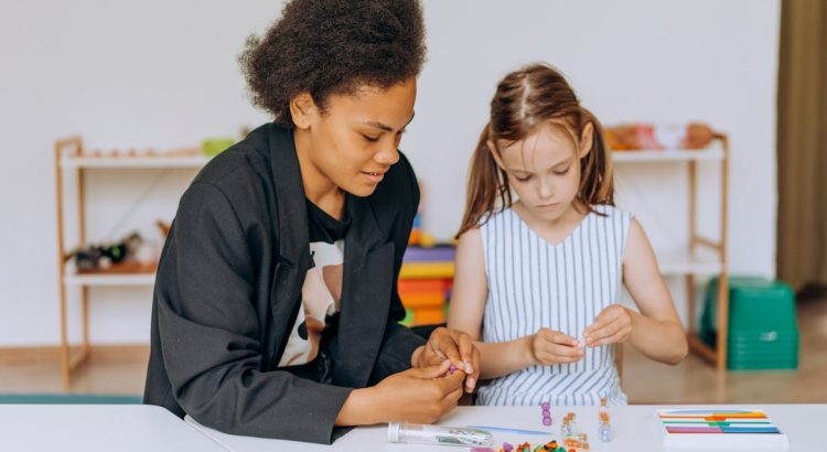 parents interviewing nanny candidate at home
